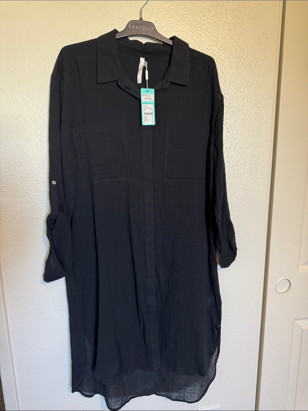 Seafolly Beach Basics Crinkle Twill Beach Shirt